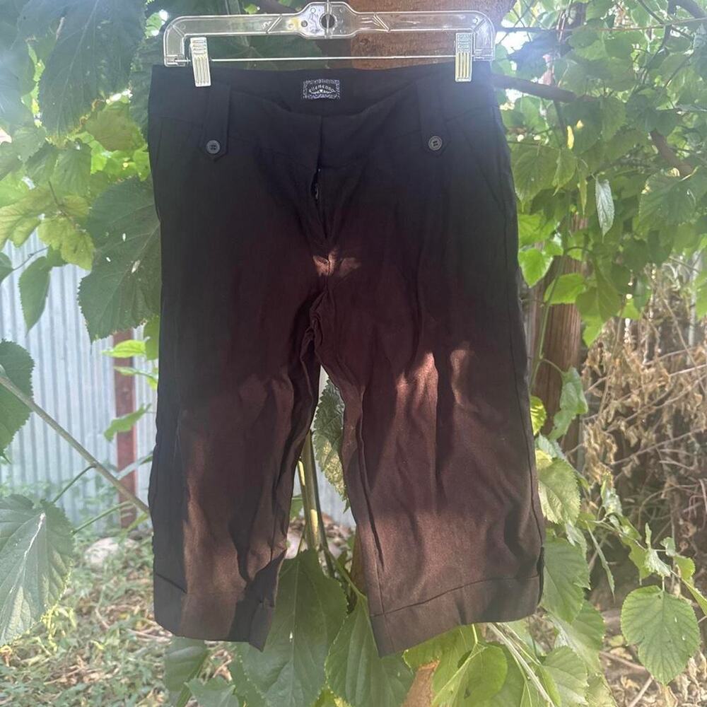 vintage y2k ellemenno black capri pants